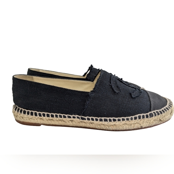 Chanel CC Cap Toe Espadrille Flat EU 41 US 10 - Picture 2 of 9